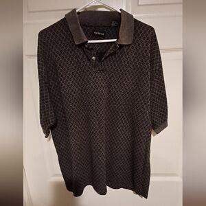 Men's polo style shirt Mark Edwards black & grey XXL